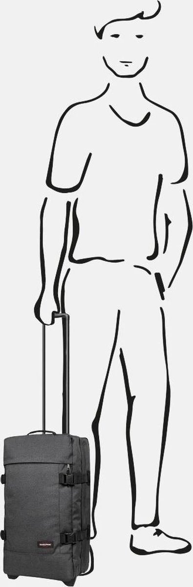 Eastpak TRANVERZ S Reiskoffer, Handbagage (51 X 32.5 X 23 Cm) - Black Denim 4 Eastpak TRANVERZ S Reiskoffer, Handbagage (51 X 32.5 X 23 Cm) - Black Denim - Afbeelding 4