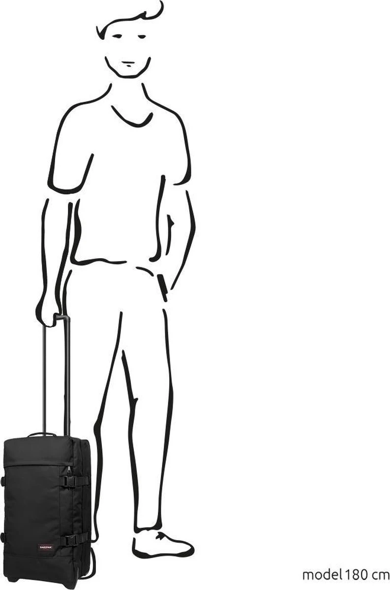 Eastpak TRANVERZ S Reiskoffer, Handbagage (51 X 32.5 X 23 Cm) - Black 10 Eastpak TRANVERZ S Reiskoffer, Handbagage (51 X 32.5 X 23 Cm) - Black - Afbeelding 10